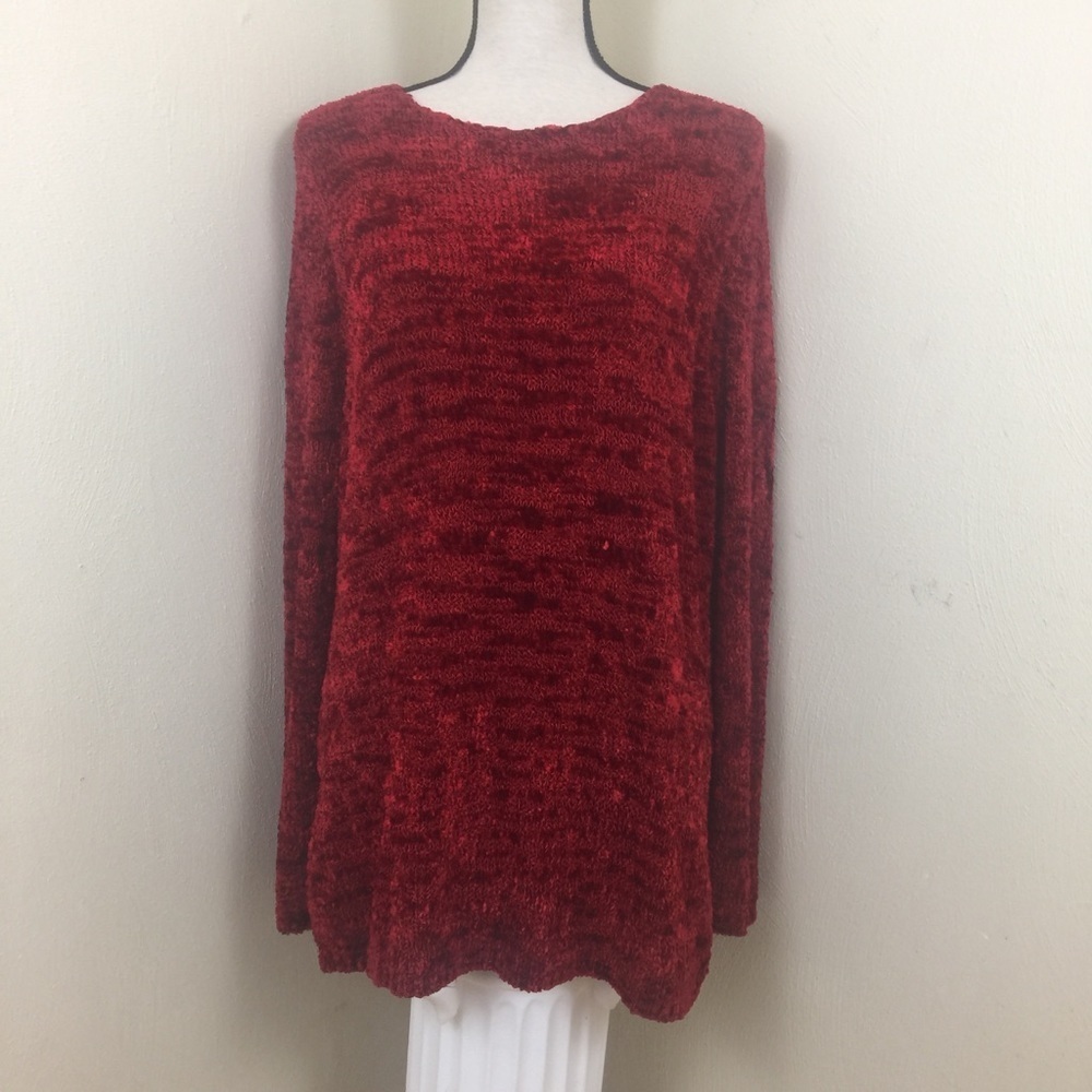 Avenue Women Sweater. Red. Sz 18/20.